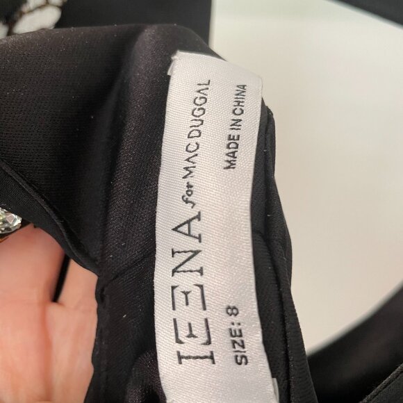 Mac Duggal Faux Wrap Multi Colored Beaded Floral Gown - Picture 6 of 14